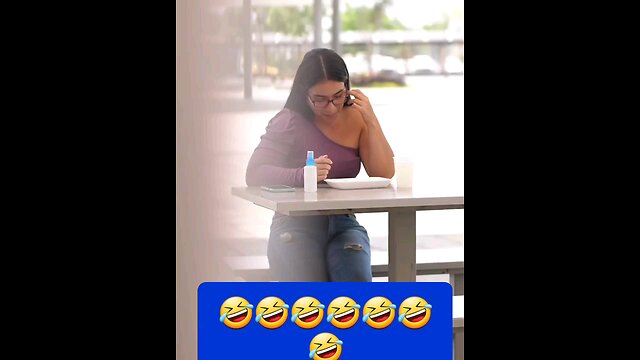 In the street, funny pranks using ice cream