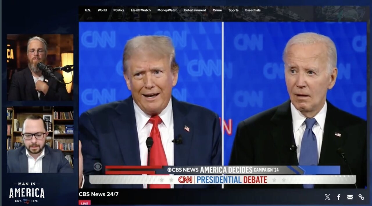 2024 Presidential Debate Coverage — Trump vs. Biden Man in American