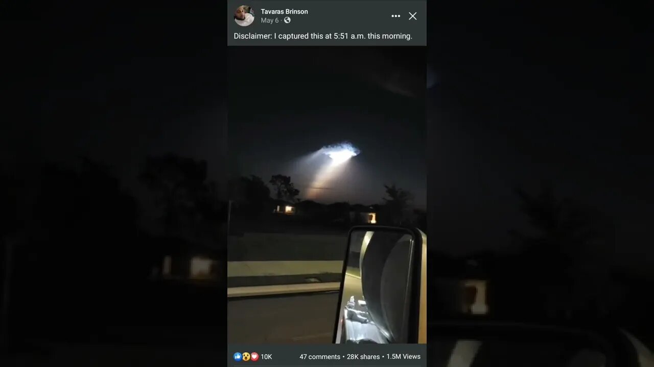 This gentleman seen this in the sky. Have you thinking 🤔