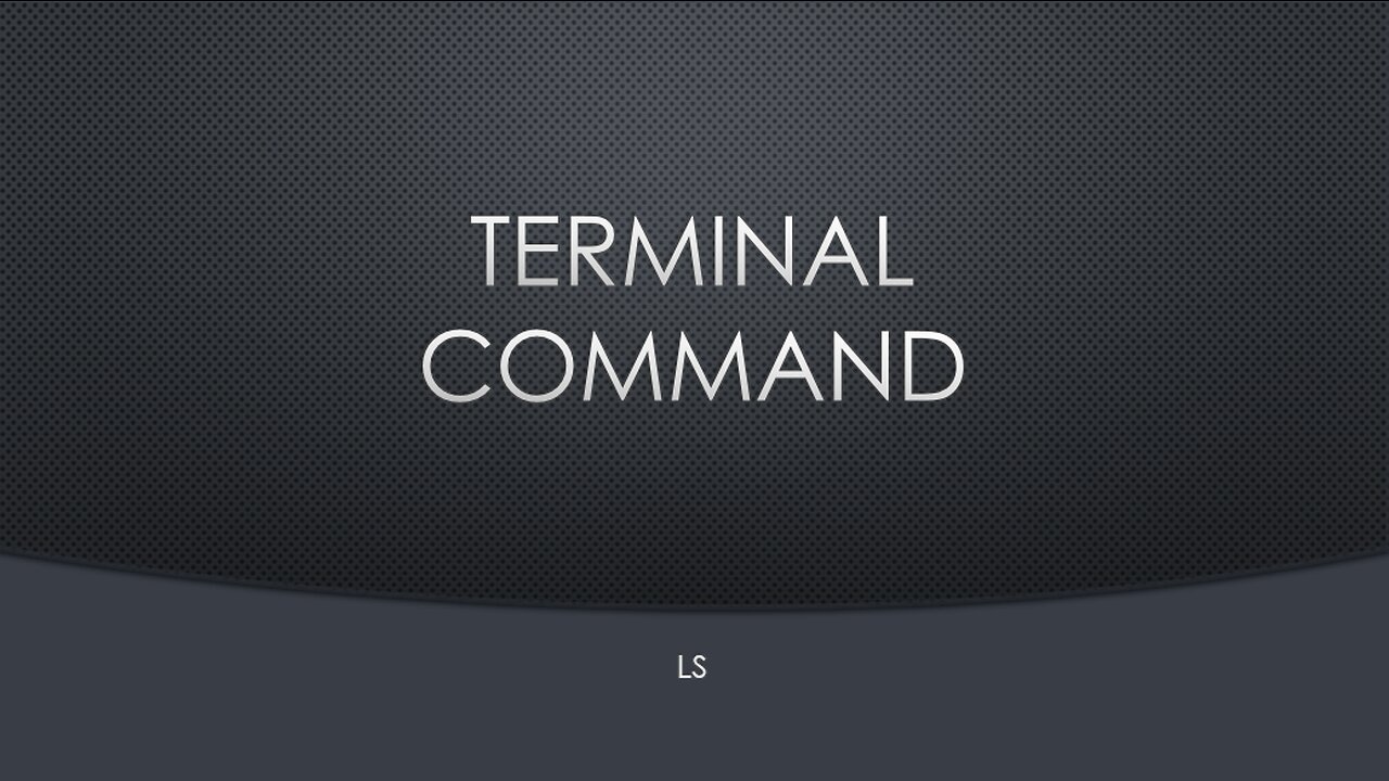 Terminal Commands - How to use the ls Command