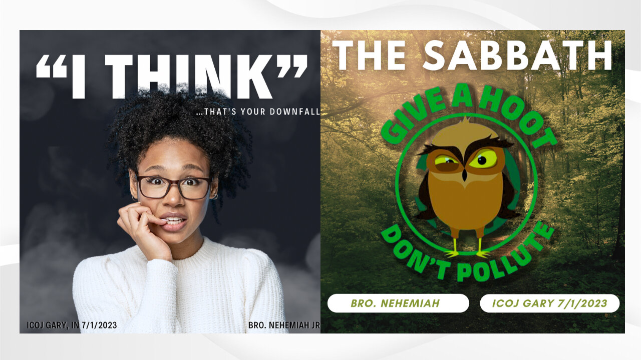 THE SABBATH GIVE A HOOT!! DON’T POLLUTE!!