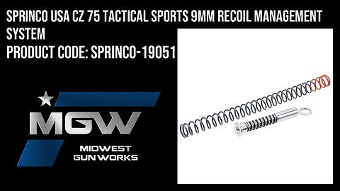 Sprinco USA CZ 75 Tactical Sports 9mm Recoil Management System - SPRINCO-19051