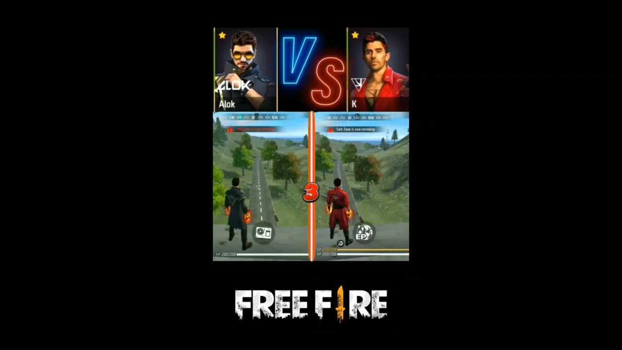 free fire alok vs K character