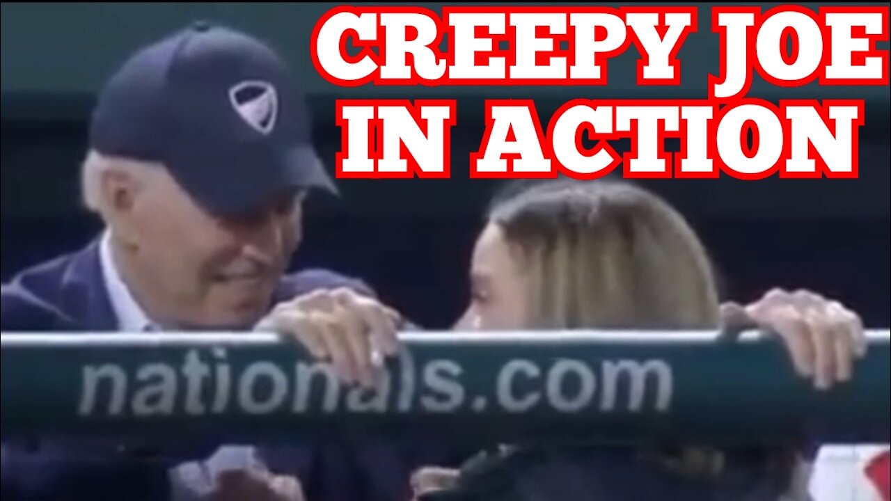 Joe Biden Traps Young Woman At 2021 Congressional Baseball Game | Baseball Stadium Boos Joe Biden