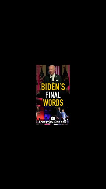 Biden's Final Words before he EXITS #shorts