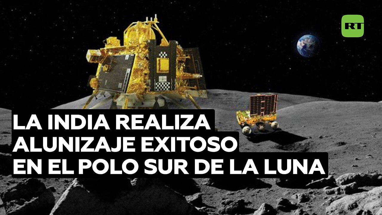 La India realiza el primer alunizaje en el polo sur de la Luna