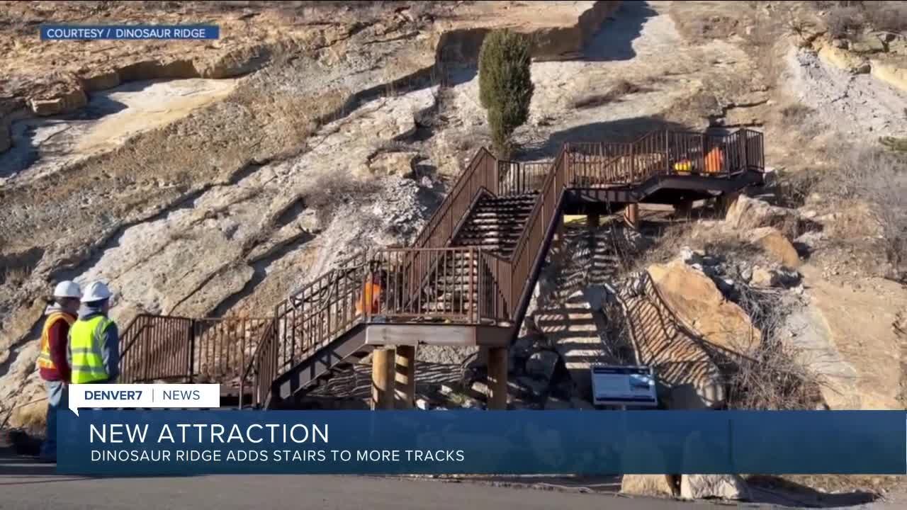 Dinosaur Ridge adds staircase to see more tracks