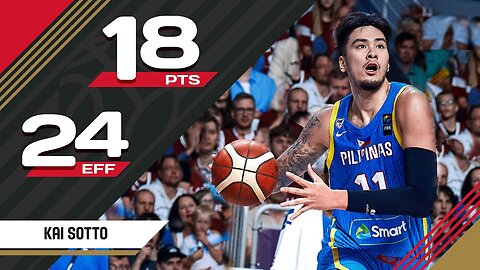 Kai Sotto (18 PTS) - LAT vs PHI - FIBA OQT 2024 Latvia