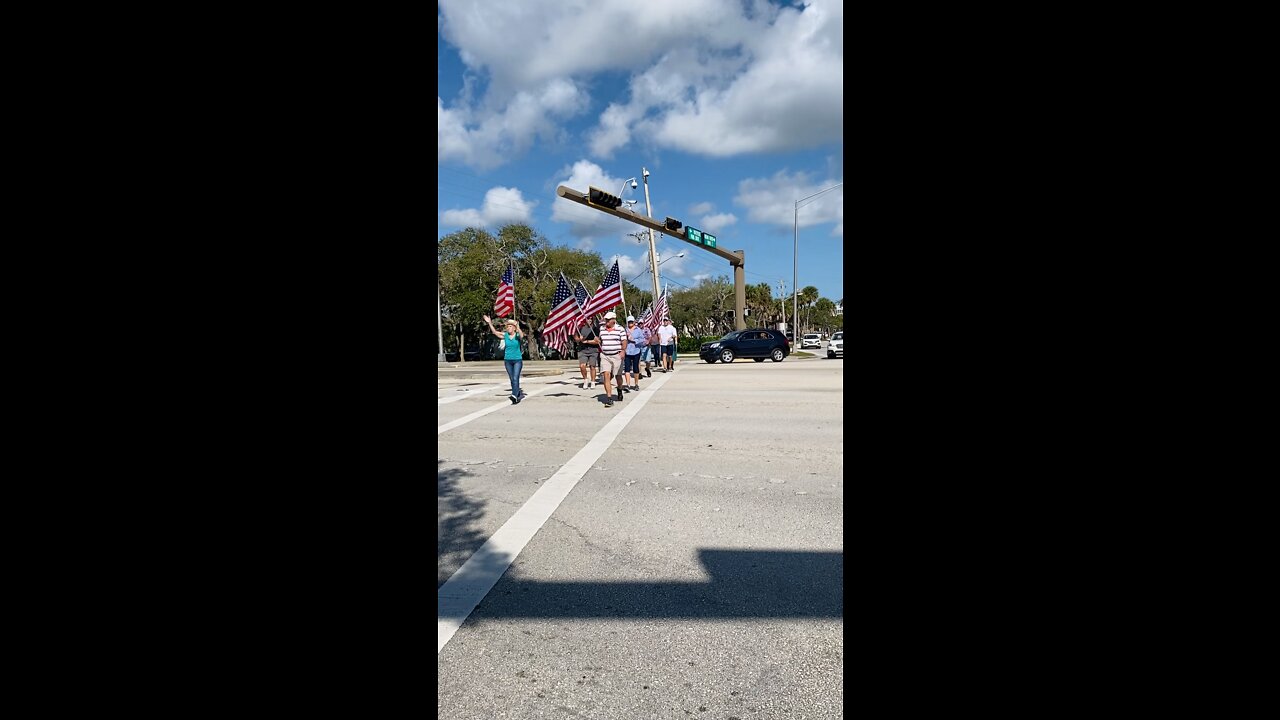 American Flag Walk Feb 12, 2022 - Vero Beach, FL - *We walk Barber Bridge every Saturday 10 am*