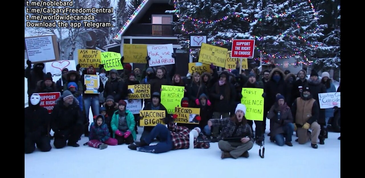 ***01.Jan.2022 PROTEST @ HEALTH MINISTERS HOUSE of Alberta - JASON COPPING