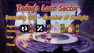 Destiny 2: Chamber of Starlight is the Lost Sector. Arc/Stasis Surge