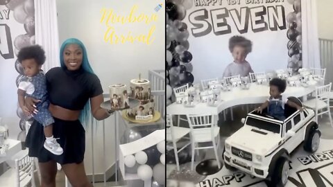 Bianca Bonnie Hosts Son Seven's 1st B-Day Party! 🚛