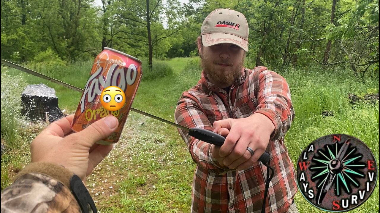 Machete Vs Faygo Smashing Soda Cans