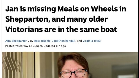 澳洲維多利亞若干市政府停止送餐上門 (Meals on Wheels)服務