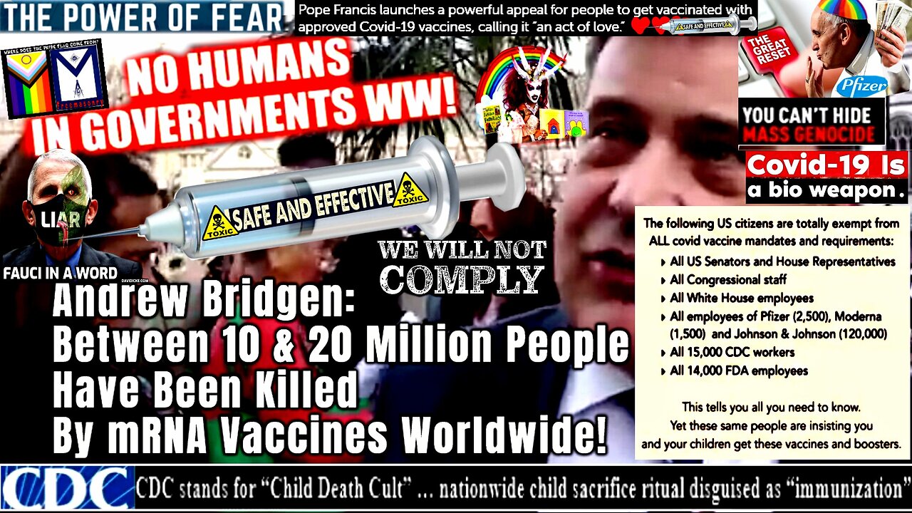 Andrew Bridgen: Between 10 & 20 Million People Have Been Killed By mRNA Vaccines Worldwide!