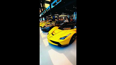 Sports cars farari show room in use