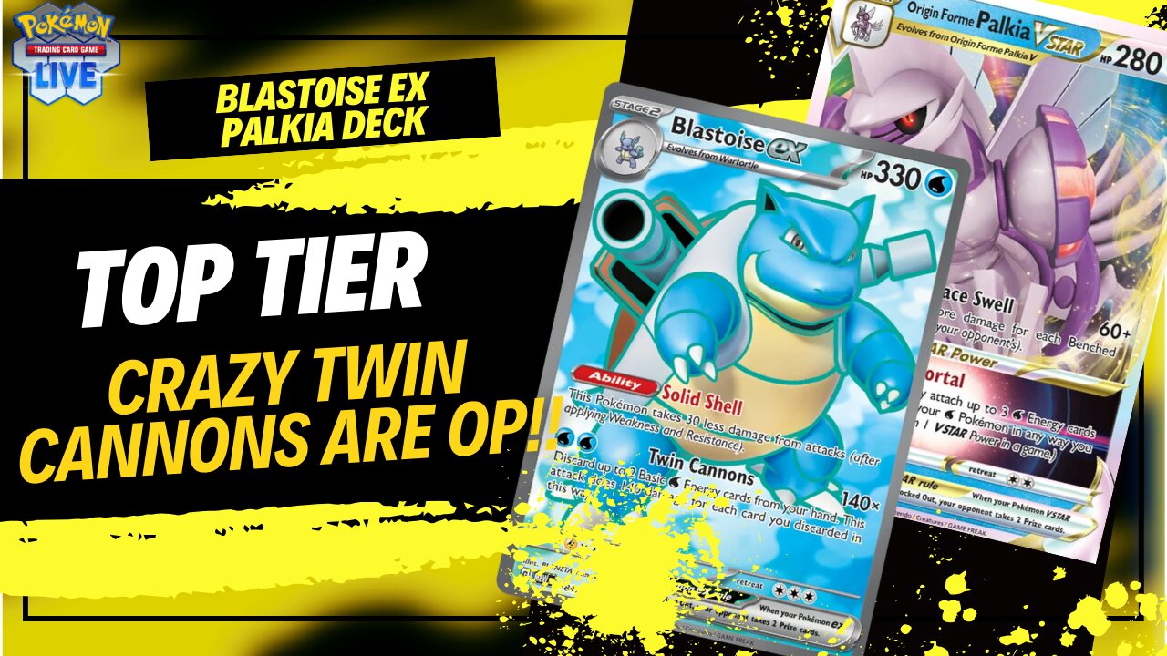 Amazing Damage From Blastoise EX with Palkia VSTAR Crazy Deck | Pokemon TCG Live