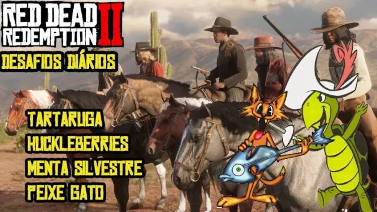 RED DEAD REDEMPTION 2 DESAFIOS DIÁRIOS PEIXE GATO E MAIS DICAS