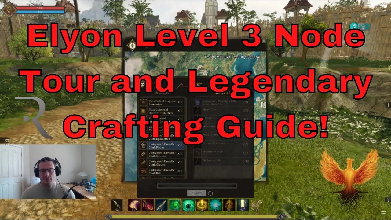 Ashes of Creation Gameplay Elyon Level 3 Node Tour and Legendary Crafting!