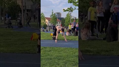 UNREAL calisthenics in public - REACTION 💪 #shorts