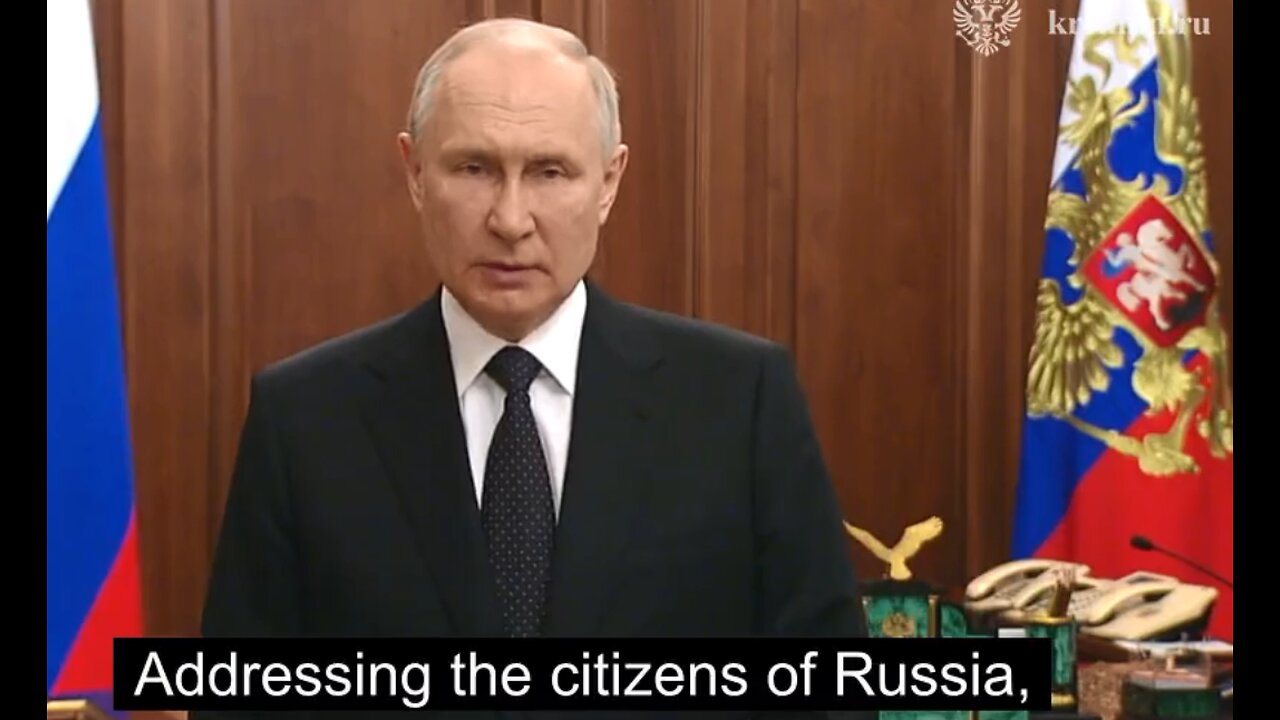 Putin answers to the coup against him threatening those that set it up and calling them traitors