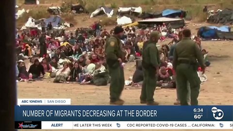 Border officials report decrease in migrant numbers