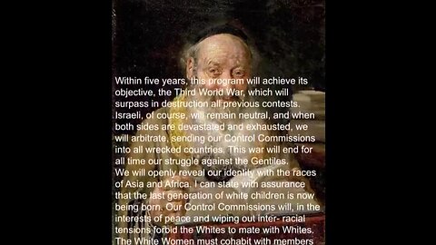 Rabbi Rabinovich: "The Last Generation of White Children is Now Being Born" 01/12/1952