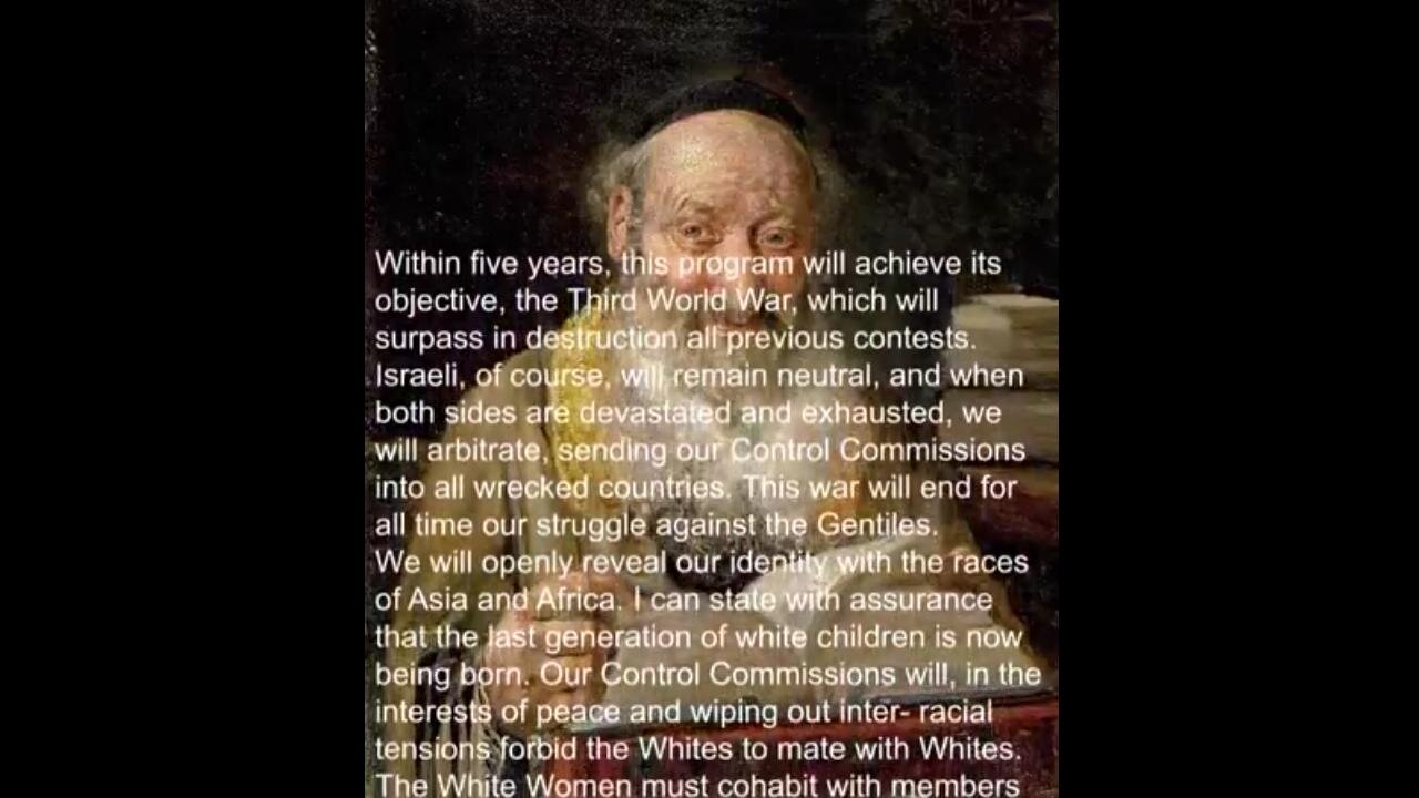 Rabbi Rabinovich: "The Last Generation of White Children is Now Being Born" 01/12/1952