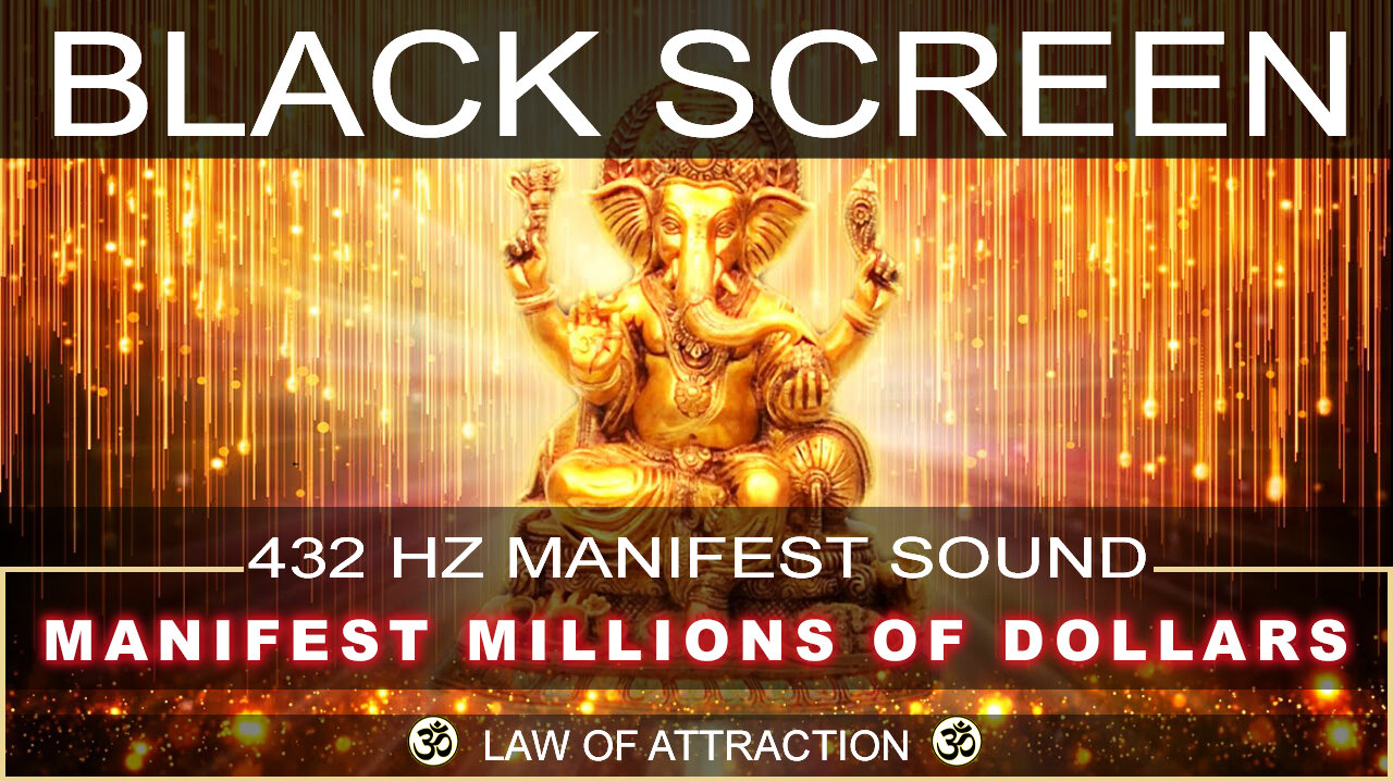 🌙 Manifest Millions Of Dollars Into Your Bank Account While You Sleep ⎮ Black Screen Sleep Music