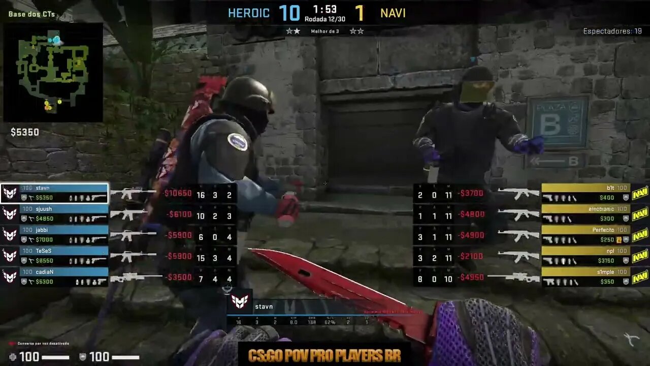 CSGO POV Heroic stavn (28/14) vs NaVi (Ancient) @ Semi-Final IEM RIO 2023