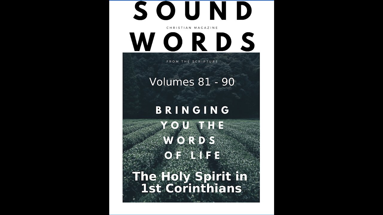 Sound Words, The Holy Spirit in 1st Corinthians