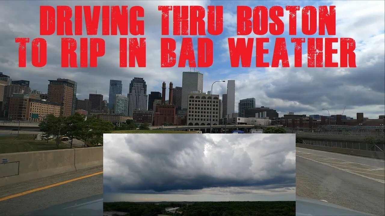 Driving Through Boston to Rip in Bad Weather (FPV)