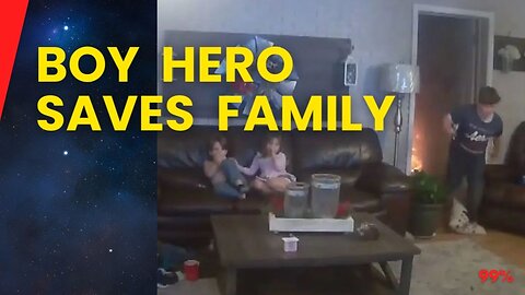 9-Year-Old Hero Saves Family from Burning House - Caught on Camera!