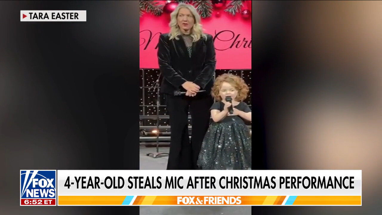 4-Year-Old Girl Goes Viral After Stealing Mic Following Christmas Performance