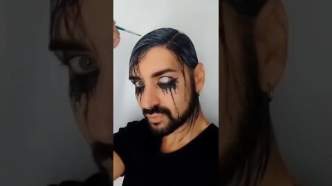 Spooky Makeup Transformation #shorts #halloweenmakeuplook #transformation