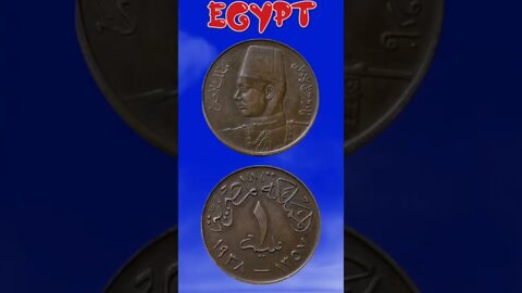 Egypt 1 Millieme 1938.#shorts #coinnotesz