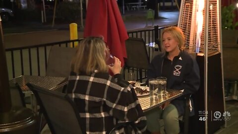 People enjoy the outdoors as temperatures drop on the Treasure Coast