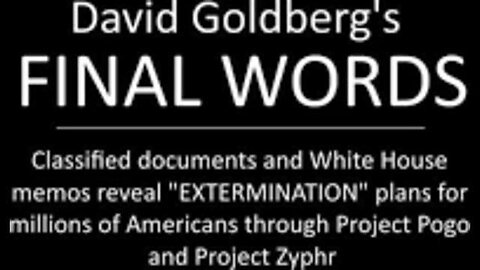 Must See and Share : David Goldbergs Final Words