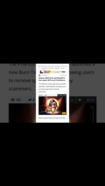 Solana Wallet Fires Up The Grill to Burn Spam NFTs @BitBoyCrypto @AltcoinDaily @CryptoCasey
