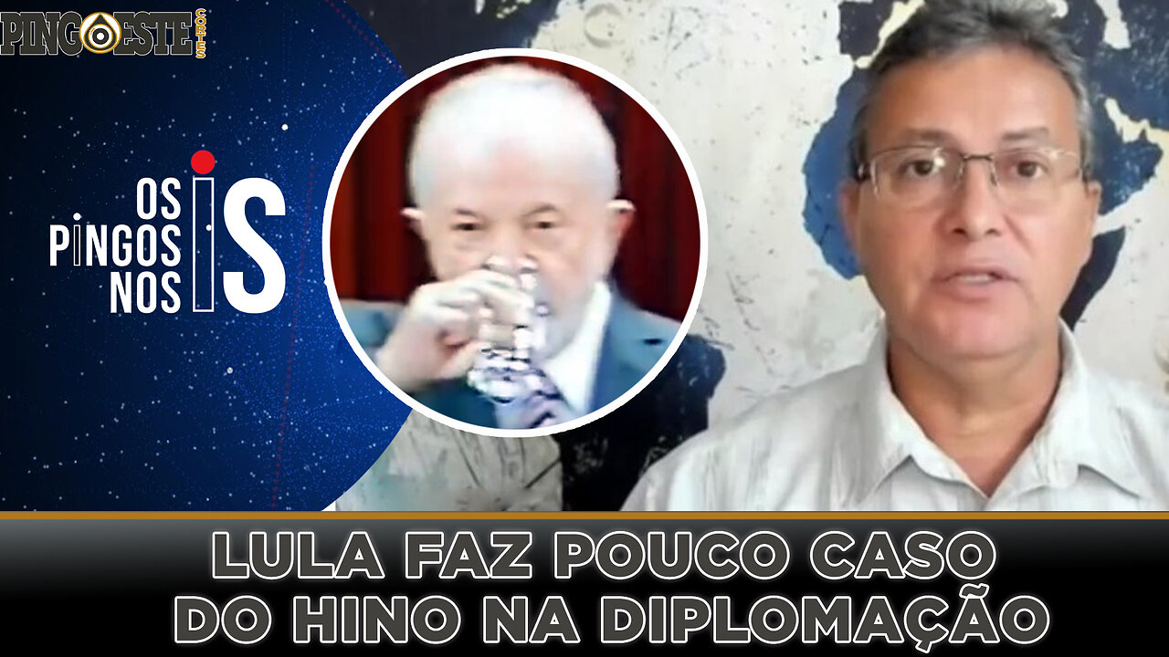 Lula não cantou hino nacional e ainda bebeu água durante sua execução [CORONEL GERSON]