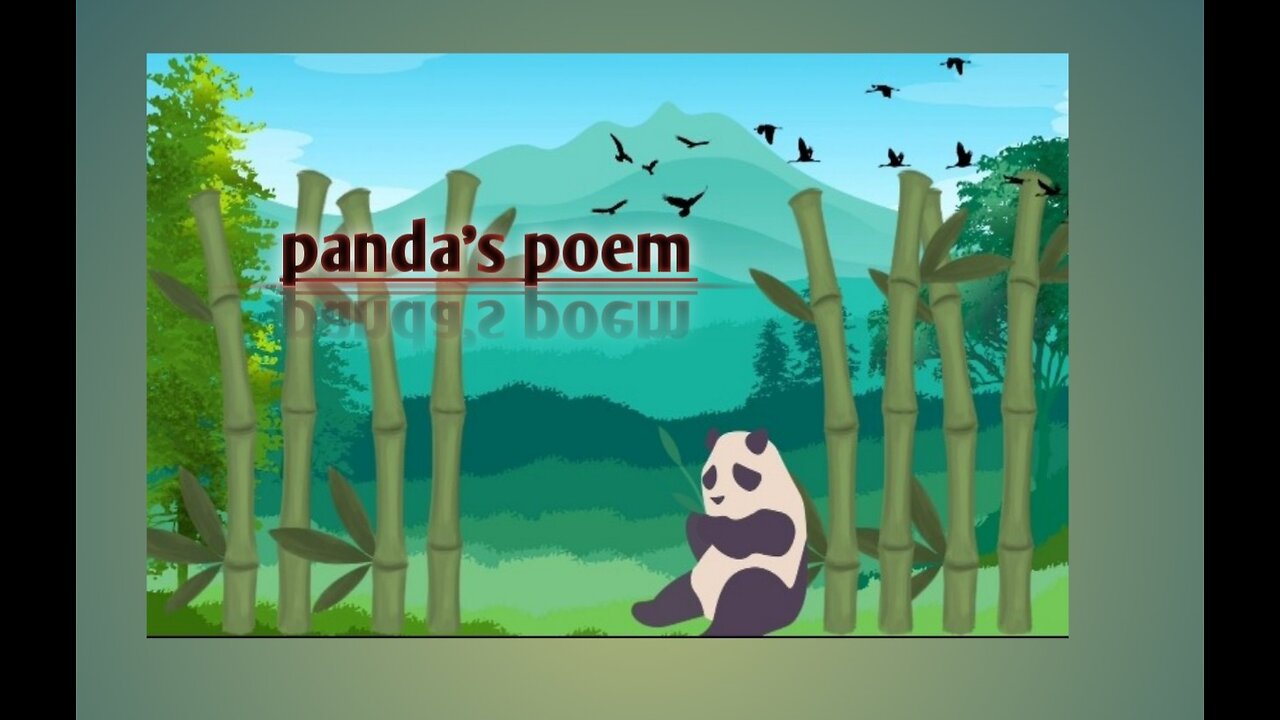 panda's poem for kids in english #sharing a rhymes for kids