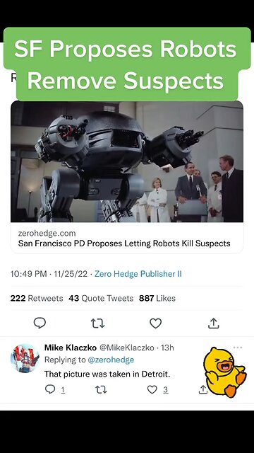 San Francisco proposes the use of robots to curb crime. Is this a joke?