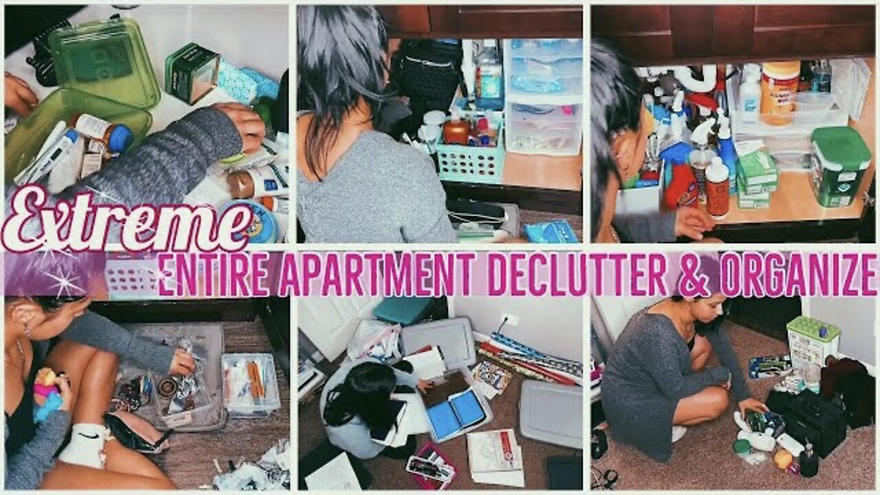 ENTIRE APARTMENT DECLUTTER & ORGANIZE | EXTREME SPEED CLEAN WITH ME | ez tingz