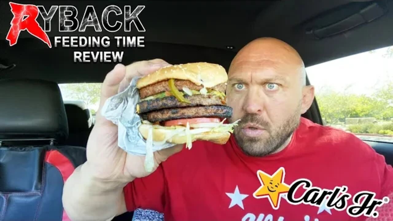 Carl’s JR New The Beyond Big Guy Burger Triple Ryback Feeding Time Review