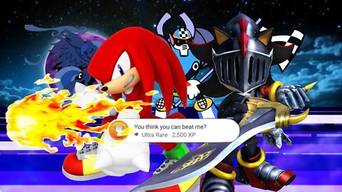 Knuckles won "You think you can beat me?" achievement / Lancelot Black Knight Shadow challenge!