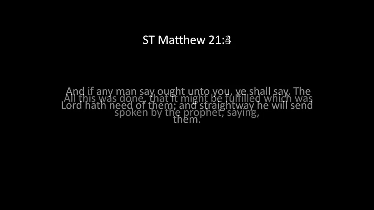 ST Matthew Chapter 21