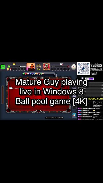 Mature Guy playing live in Windows 8 Ball pool game [4K] 🎱🎱🎱 8 Ball Pool 🎱🎱🎱