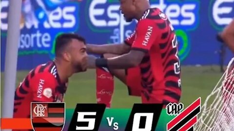 FLAMENGO GOLEIA ATLÉTICO-PR, SOBE NA TABELA E OCUPA SEGUNDA POSIÇÃO DO CAMPEONATO BRASILEIRO