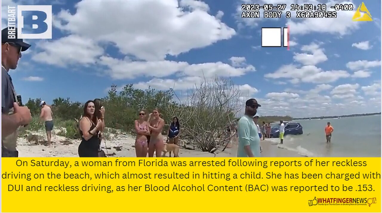 On Saturday, a woman from Florida was arrested following reports of her reckless driving on the beac