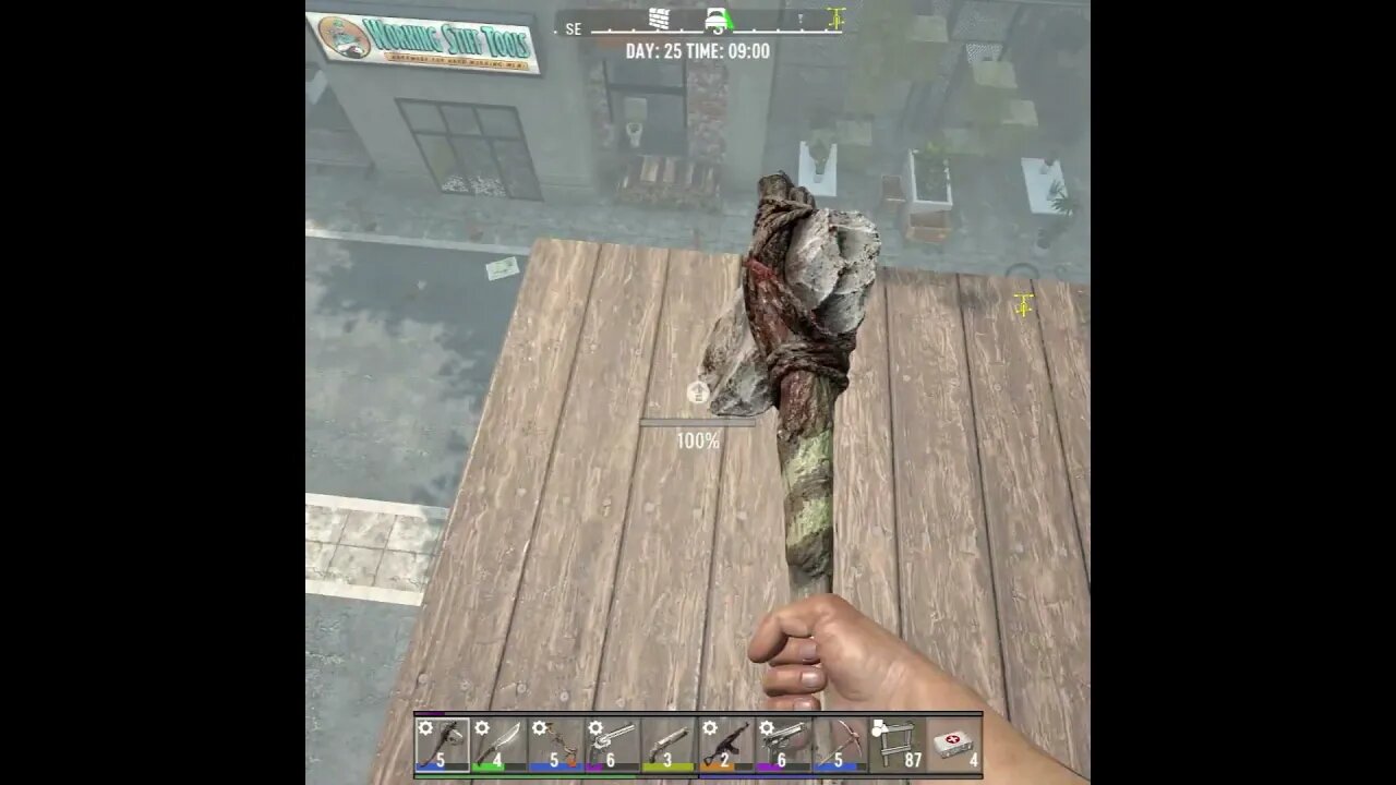 One minute of ASMR building....relax.....breathe..| 7 Days To Die | Alpha 21.1